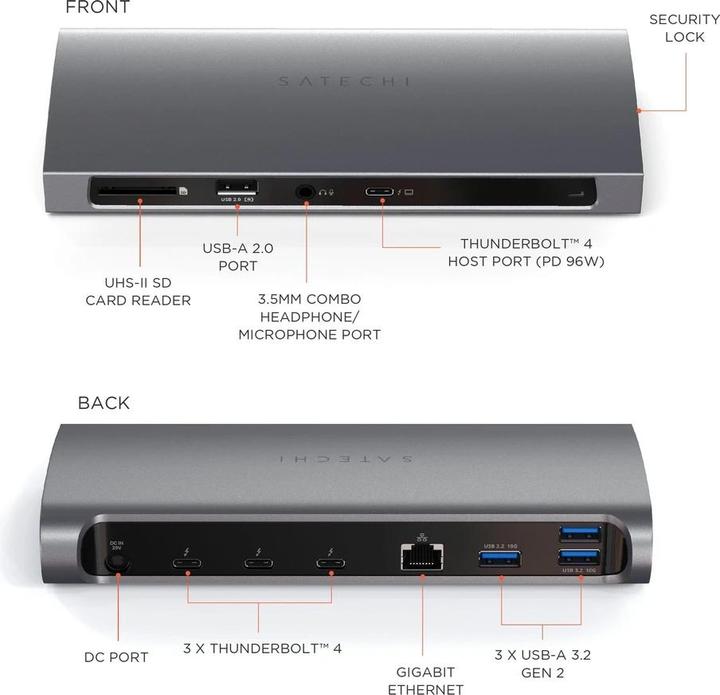 Immagine prodotto Satechi Thunderbolt 4 Dock (Thunderbolt, 11 Porti)