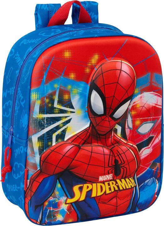 Spiderman Schulrucksack Spider-Man Rot Marineblau 22 x 27 x 10 cm 3D