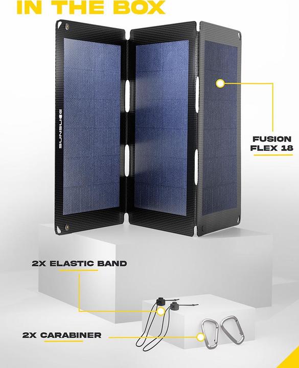 Immagine prodotto Sunslice Pannello solare portatile "Fusion Flex 18" (18 W, 0.39 kg)