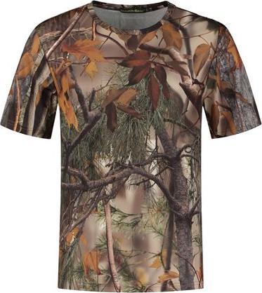 Actual product image Stealth Gear T-shirt short sleeve camo forest print size XXL (M)