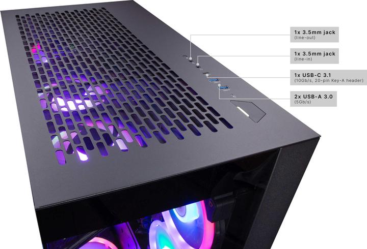 Actual product image Captiva PC Highend Gaming I83-594 (i7-14700KF/RTX4080 Super 16GB GDDR6X/SSD 1TB/32GB/WLAN/w/o OS) (Intel Core i7-14700KF, 32.77 GB, 1000 GB, GeForce RTX 4080 SUPER)