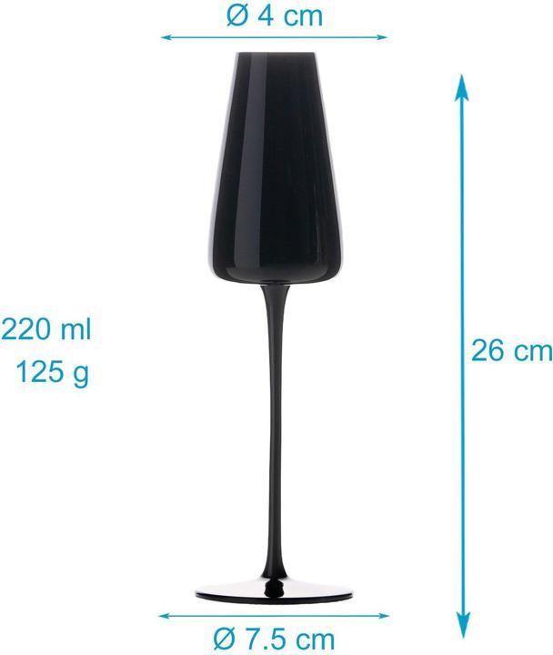 Image du produit Intirilife Lot de flûtes à champagne 220ml (22 cl, 4 Verres, Flûtes à champagne)