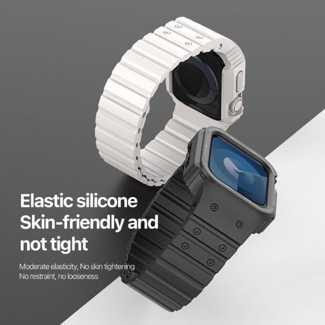 Produktbild Dux Ducis OA Armband Apple Watch 38mm/40mm/41mm - Schwarz (38 mm, 40 mm, 41 mm, Silikon, Apple Watch Series 2, Apple Watch Series 1, Apple Watch Series 3, Apple Watch Series 4, Apple Watch Series 5, Apple Watch Series 6, Apple Watch Series 7, Apple Watch Series 8, Apple Watch Series 9, Apple Watch SE)