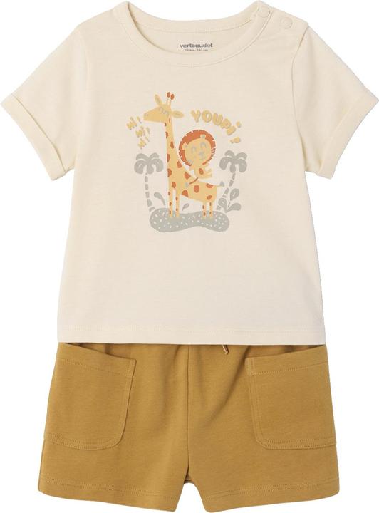 Actual product image Vertbaudet Bio-Kollektion: Baby-Set aus bedrucktem T-Shirt & Shorts (68)