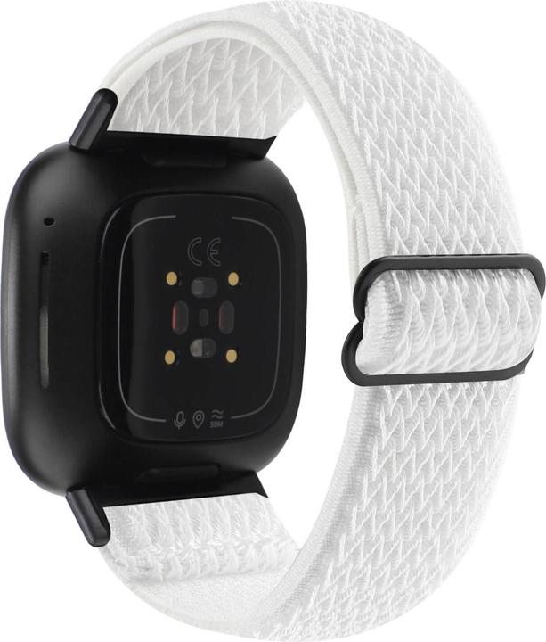 Image du produit Cover-Discount Fitbit Versa 4 / Sense 2 - Bracelet de remplacement en nylon blanc (Nylon, Versa 3, Sense)