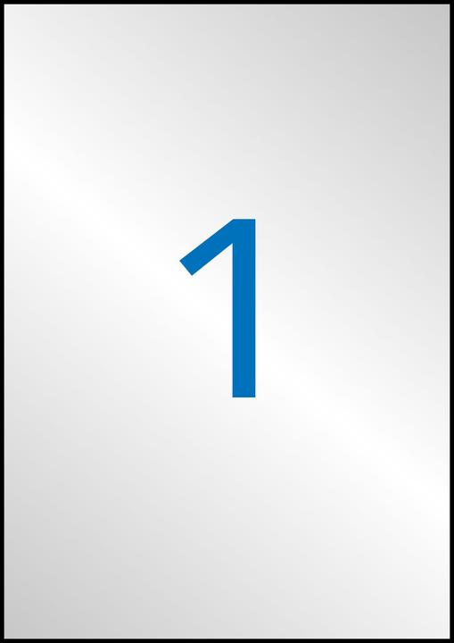 Produktbild Apli Typenschild-Etiketten, 210 x 297 mm, silber