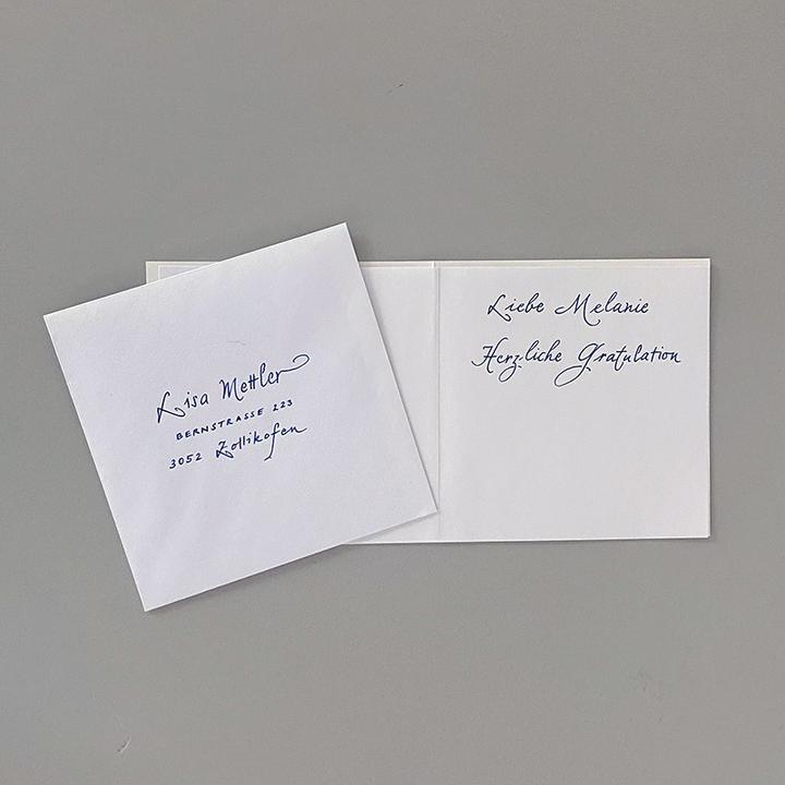 Actual product image Christmas card grass paper - text, 12.2 x 17.5 cm (1 pcs.)