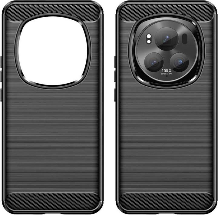 Produktbild Cover-Discount Honor Magic6 Pro - Metall Carbon Look Hülle schwarz (Honor Magic6 Pro)