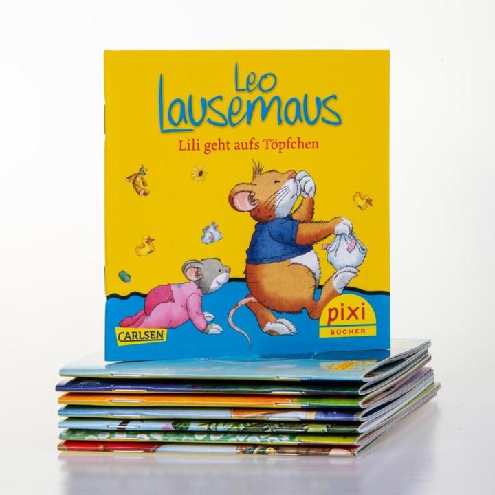 Immagine prodotto Die beliebtesten Bilderbuch-Helden bei Pixi, 8 Hefte (Tedesco, Laura u a Leintz, Michael Fine, 2018)