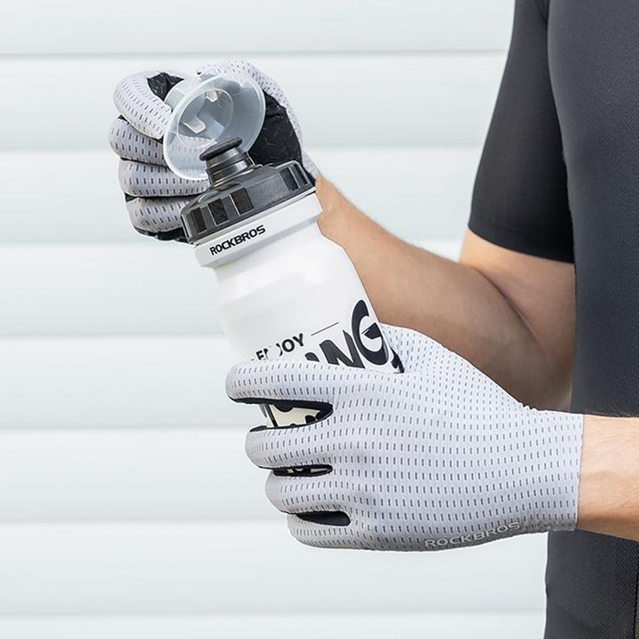 Immagine prodotto Rockbros Breathable Full Finger Cycling Gloves, Size: XXL - Gray (XXL)