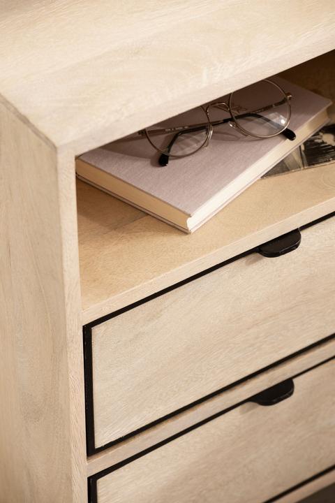 Image du produit FineBuy Chevet FB96459 bois massif marron