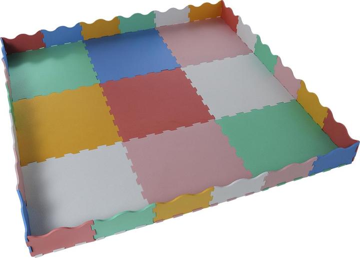 Immagine prodotto Vertbaudet Tappeto puzzle per bambini, 9 pezzi con bordo ondulato (60 x 60 cm)