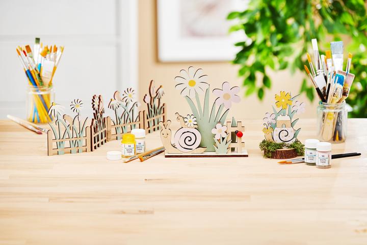 Produktbild VBS Holz-Steckmotiv "Schneckengarten", 6-tlg