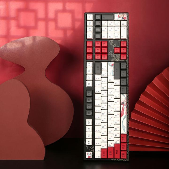 Immagine prodotto Varmilo VEA108 Tastiera da gioco Beijing Opera, MX-Brown, LED bianco - Layout USA (US, Cablato)