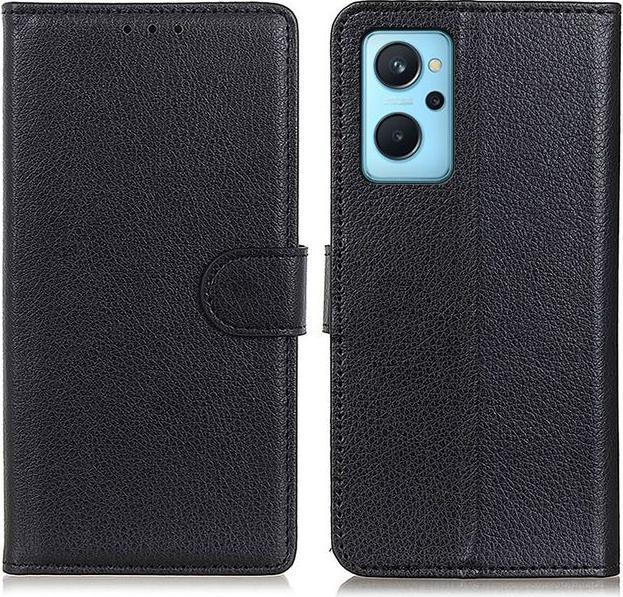 Actual product image MU Classic Litchi Leather Bookcover Series (Oppo A96, Realme 9i, Oppo A76)