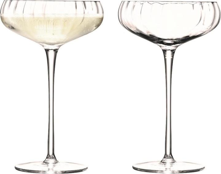 LSA Lot de 2 coupes à champagne Aurelia 300ml aspect transparent (30 cl, 2 Verres, Flûtes à champagne)