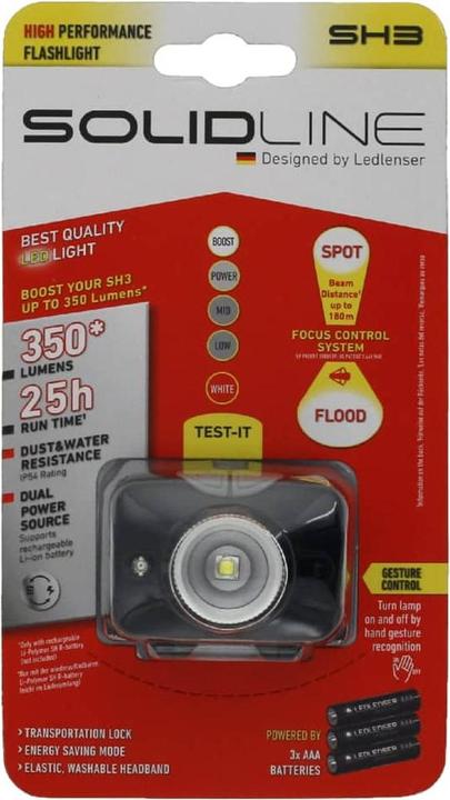 Produktbild Ledlenser SH3 Taschenlampe Stirnband-Taschenlampe (300 lm)