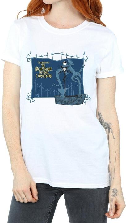 Actual product image Disney Womens/Ladies Nightmare Before Christmas Jack And The Well Cotton Boyfriend T-Shirt (XXL)