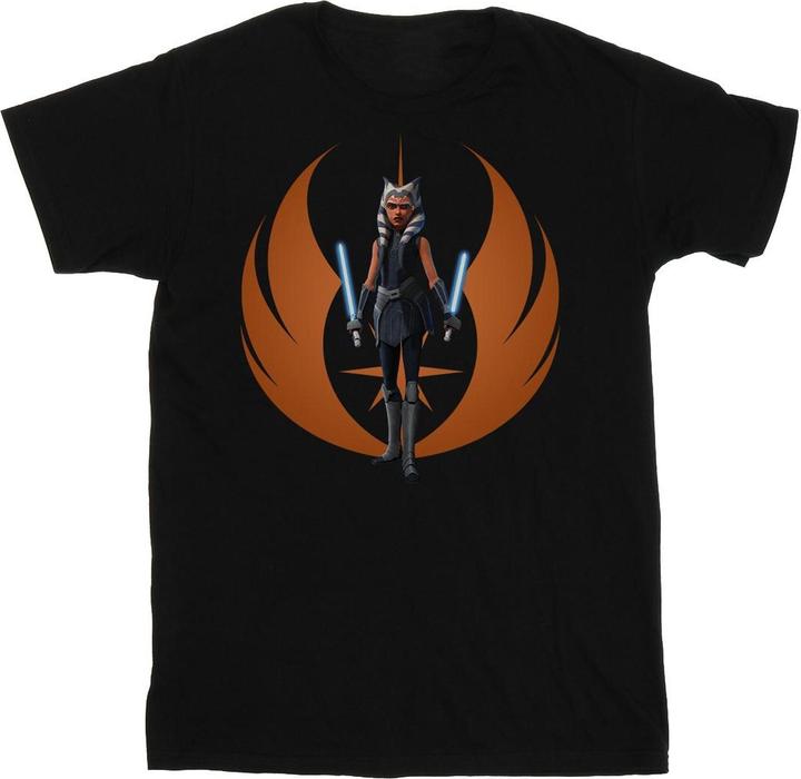 Actual product image Star Wars Boys Clone Wars Ahsoka Rebel Pose T-Shirt (116)