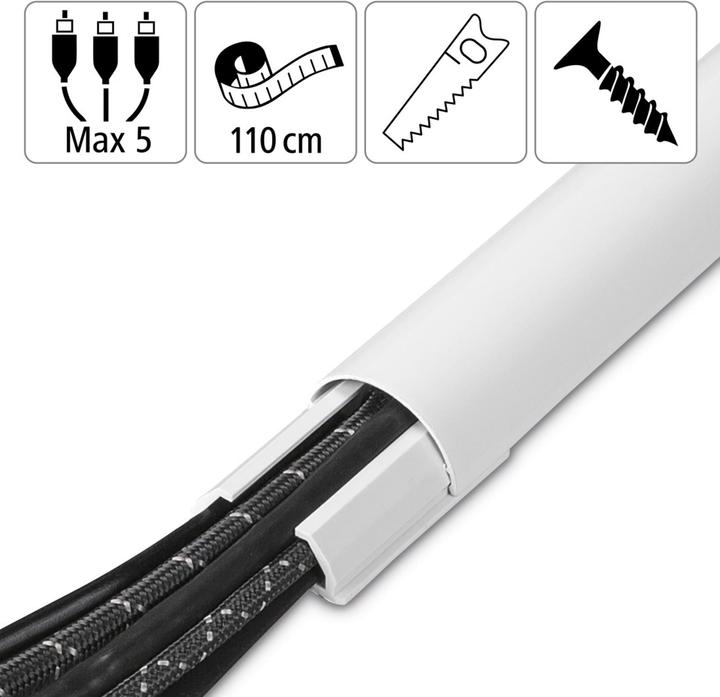 Produktbild Hama Alu-Kabelkanal, halbrund (Kabelkanal, 110 cm)
