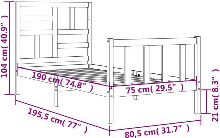 Actual product image VidaXL Zack (75 x 190 cm)