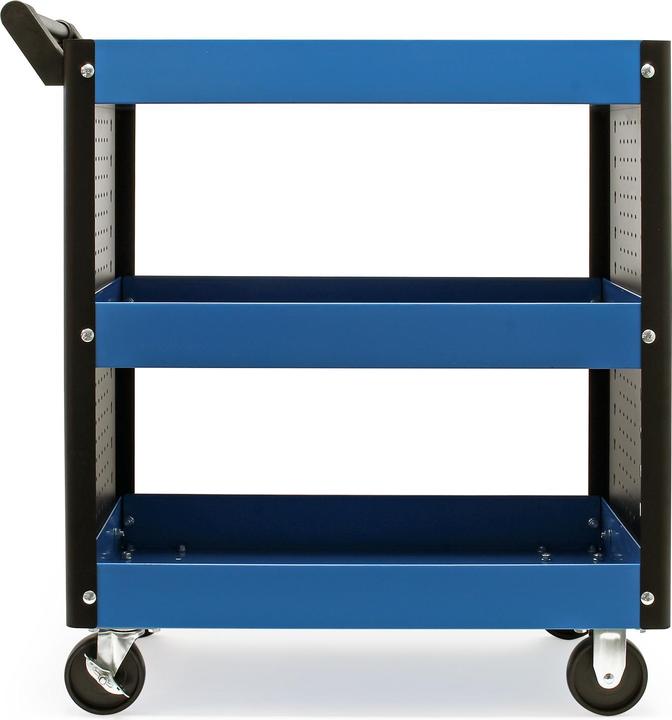 Actual product image Wiltec Workshop Tool Cart with Handle, 3 Storage Trays and Plastic Wheels (3 x)