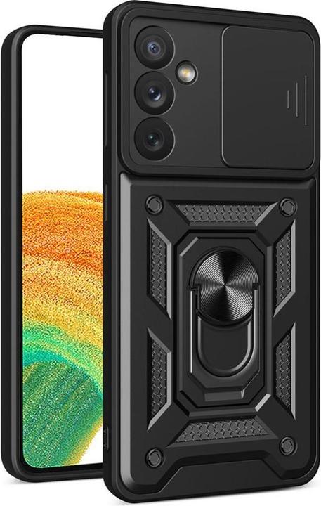 Produktbild Hurtel Hybrid Armor Camshield Hülle für Samsung Galaxy A34 5G gepanzerte Hülle mit Kameraabdeckung schwarz (Samsung Galaxy A34 5G)