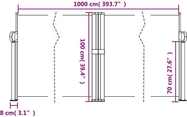 Immagine prodotto VidaXL Tenda laterale estensibile (10 m)