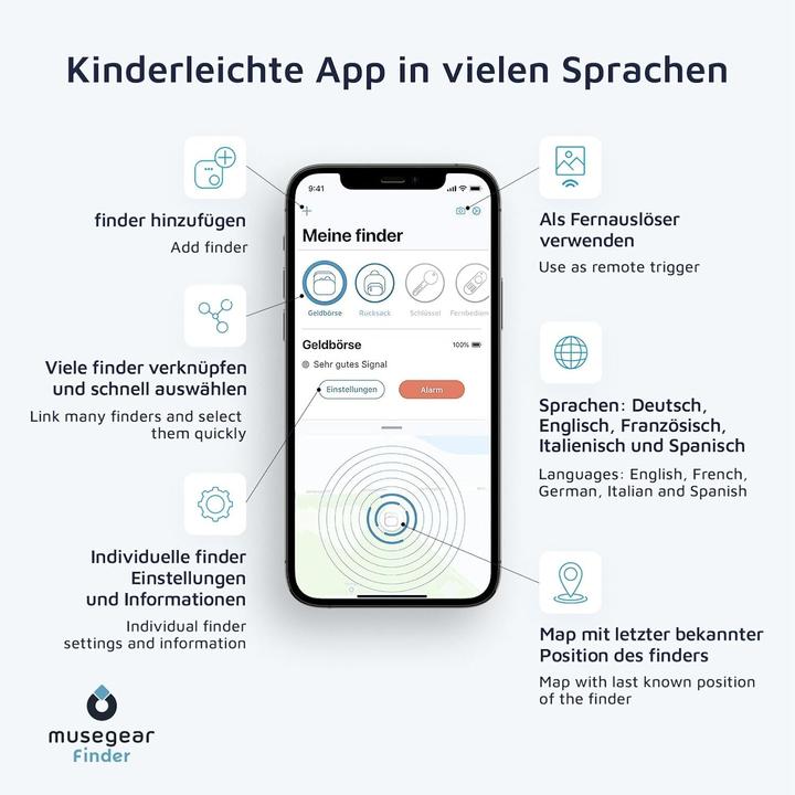 Image du produit Musegear finder 2 - bleu foncé (iOS, Android)