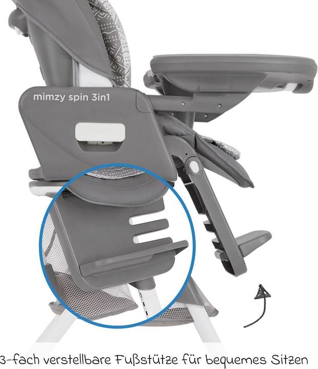 Produktbild Joie 3in1 Hochstuhl Mimzy Spin 3in1 ab Geburt nutzbar mit Hochstühle (Hochstuhl)