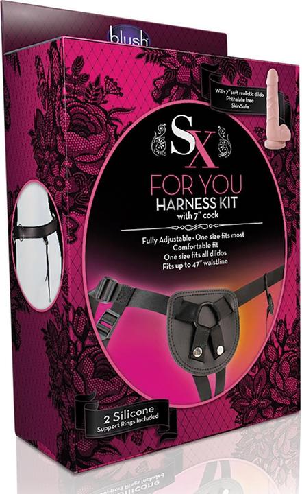 Actual product image Blush Sx Harness For You Harness Kit 7inc Cock
