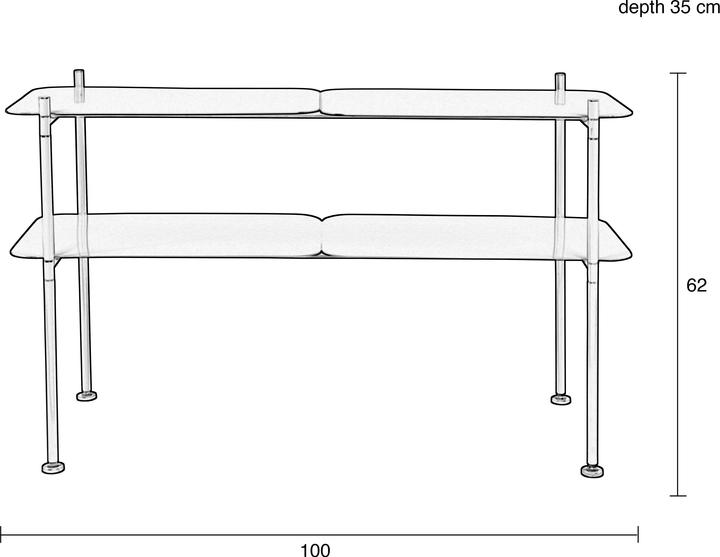 Actual product image Zuiver River (100 x 35 x 62 cm)