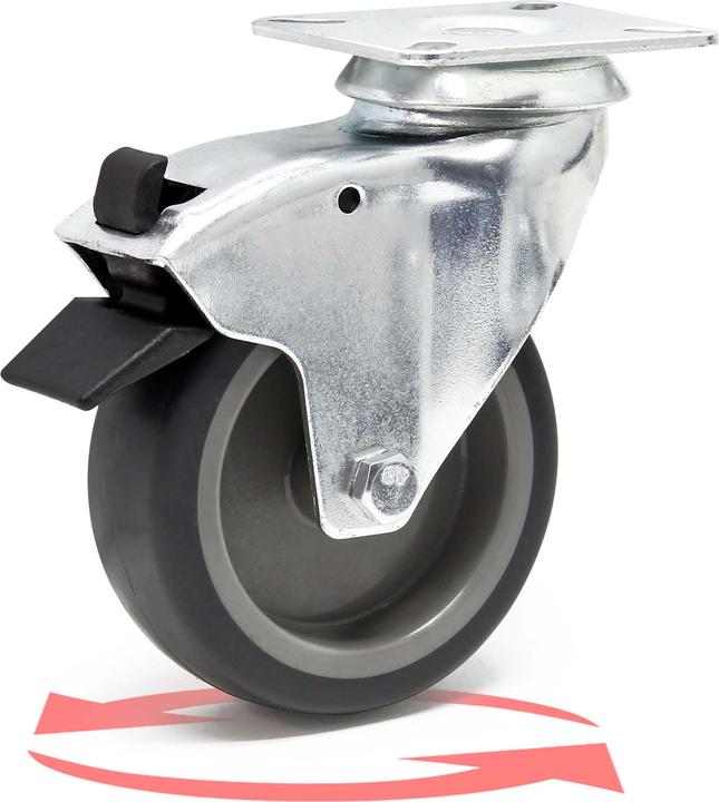 Immagine prodotto Wiltec Set di ruote 2x ruote da trasporto con freno 75mm 75kg totali bloccabili