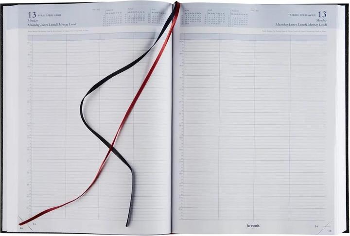 Image du produit Brepols Agenda Bremax 2 noir 1J/2P (A4, Allemand, Français, Anglais, Néerlandais)