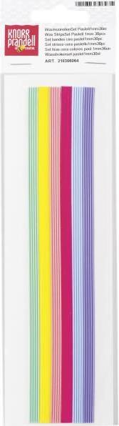 Immagine prodotto Heyda Strisce di cera "Pastel", circa 20 x 0,1 cm, 30 pezzi