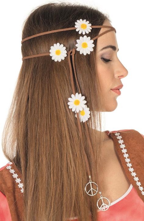 Actual product image Wilbers 60's Peace Hippie Haarband mit Blumen
