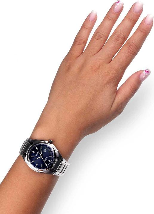 Actual product image Citizen EW2210-53L Eco-Drive Super Titanium Ladies 34mm 10ATM (Analogue wristwatch, 34 mm)
