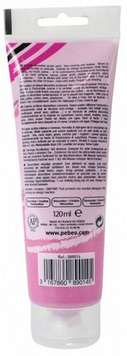 Actual product image Pebeo Decocrème Matt acrylic paint (Peony Pink, 120 ml)