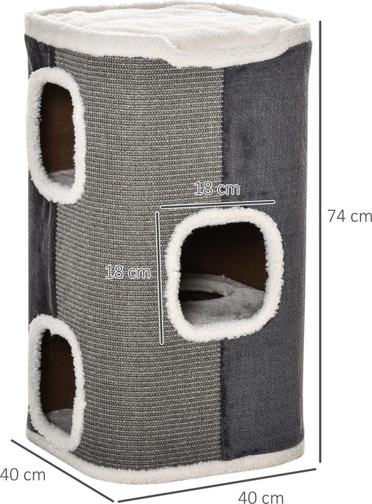 Produktbild Jamb Katzenkratzbaum (74 cm, Grau, Weiss)