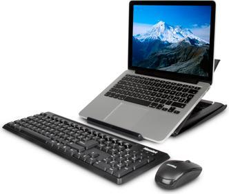 Produktbild Hamlet Tiramisu Notebook-Ständer. Universeller Notebook-Ständer mit kabelloser Tastatur und Maus
