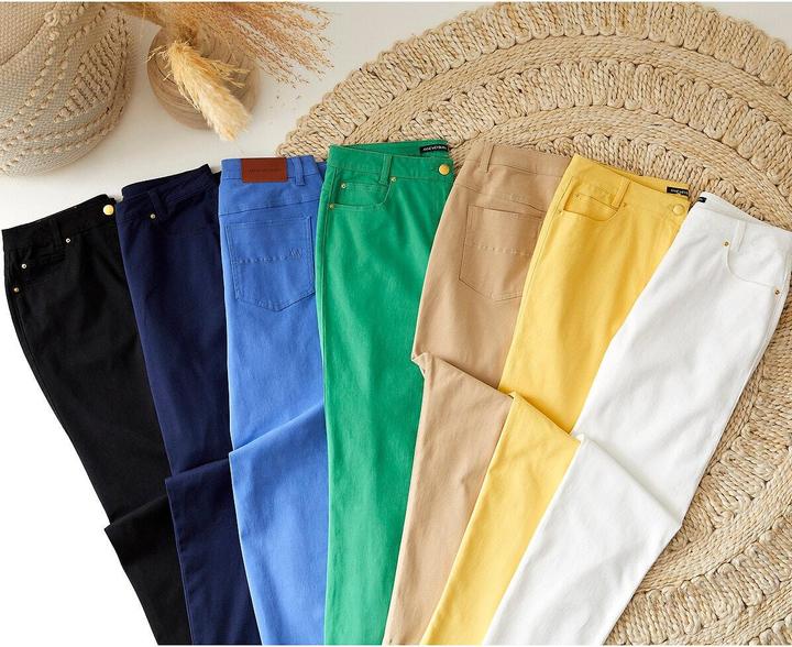 Immagine prodotto Anne Weyburn Pantaloni dritti a cinque tasche in cotone elasticizzato (38)