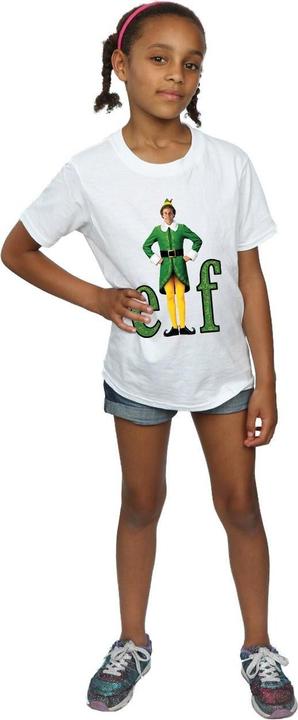 Actual product image Elf Girls Buddy Logo Cotton T-Shirt (152, 158)