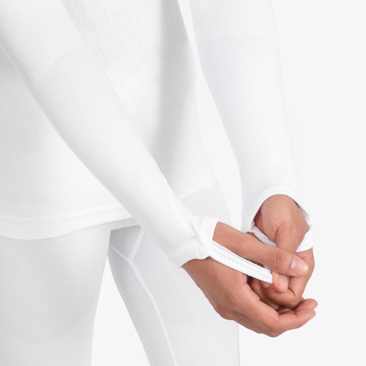 Immagine prodotto Kipsta Camicia funzionale a maniche lunghe da donna/uomo - Keepdry bianco (L)