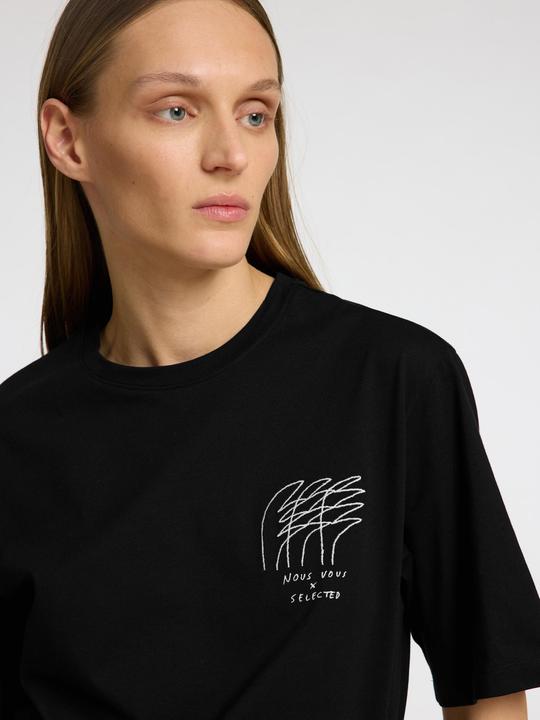 Produktbild Selected Femme Besticktes T-Shirt mit Rundhalsausschnitt (M)