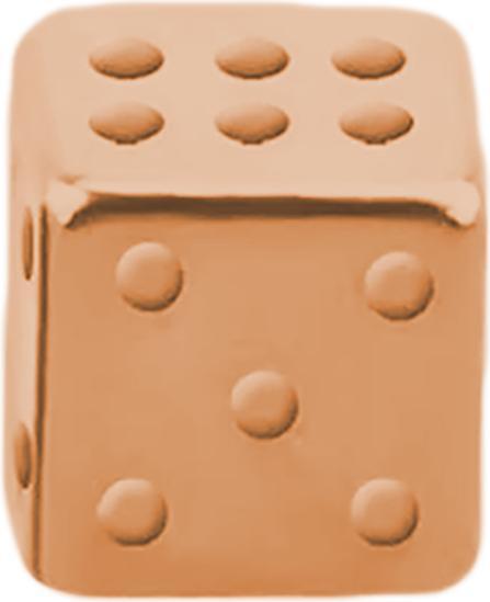 Image du produit Star Piercing Micro cube or rose (sans laiton, Acier chirurgical 316L)