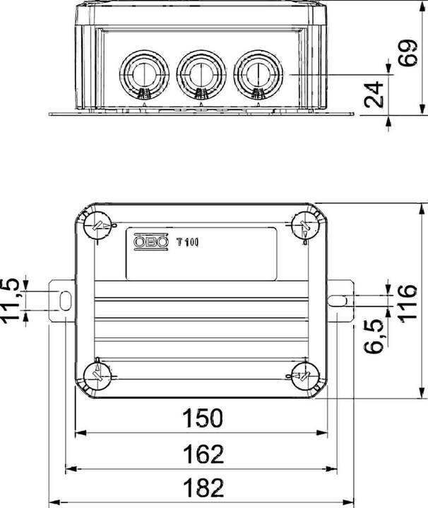 Actual product image OBO Bettermann Cable junction box