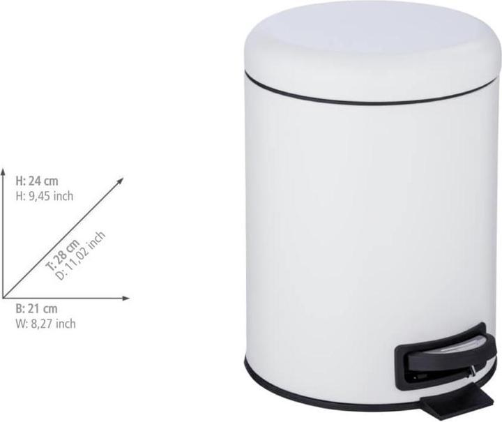 Image du produit Wenko Leman seau à cosmétique 5,0 l blanc (5 l)