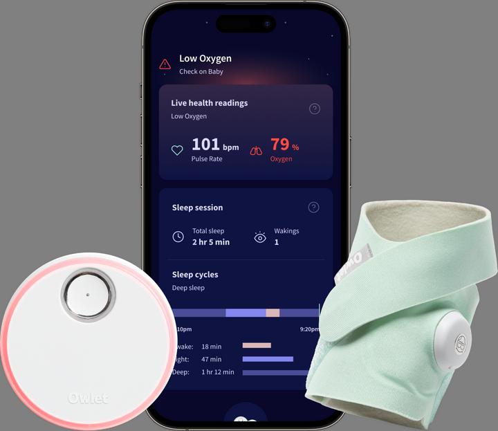 Owlet Dream Sock (Babyphone Audio, 50 m)