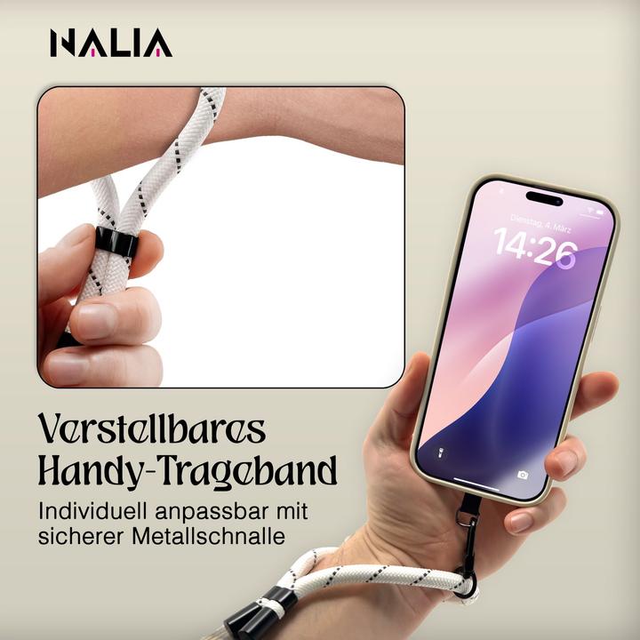 Produktbild Nalia Wristy Lanyard Handykette – Universal Trageband für Smartphones – Verstellbar, Soft & Elastisch