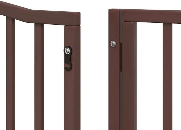 Produktbild VidaXL Hundetor mit Tür Faltbar Absperrgitter Hunde Schutzgitter 12-tlg. Holz